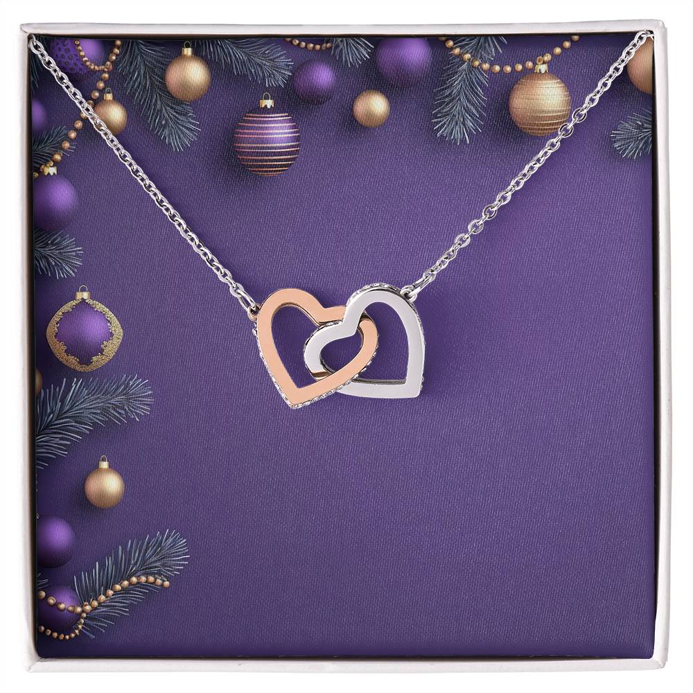 Christmas Background 019 - Interlocking Hearts Necklace