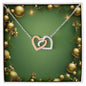 Christmas Background 042 - Interlocking Hearts Necklace