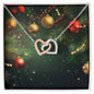 Christmas Background 120 - Interlocking Hearts Necklace
