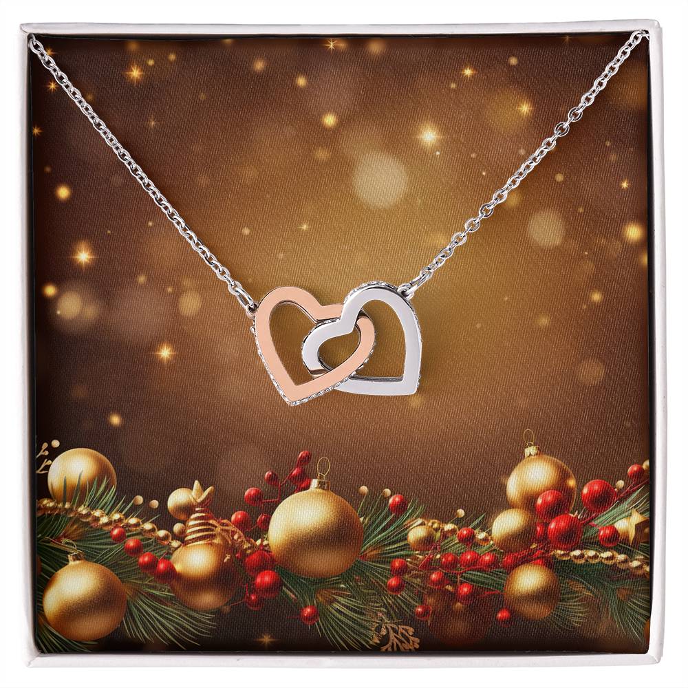 Christmas Background 057 - Interlocking Hearts Necklace