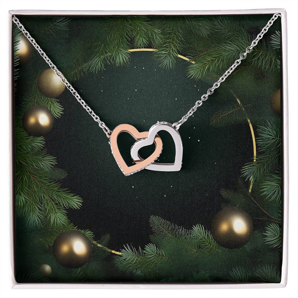 Christmas Background 103 - Interlocking Hearts Necklace