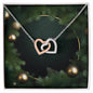 Christmas Background 103 - Interlocking Hearts Necklace