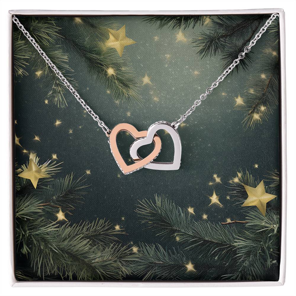 Christmas Background 114 - Interlocking Hearts Necklace