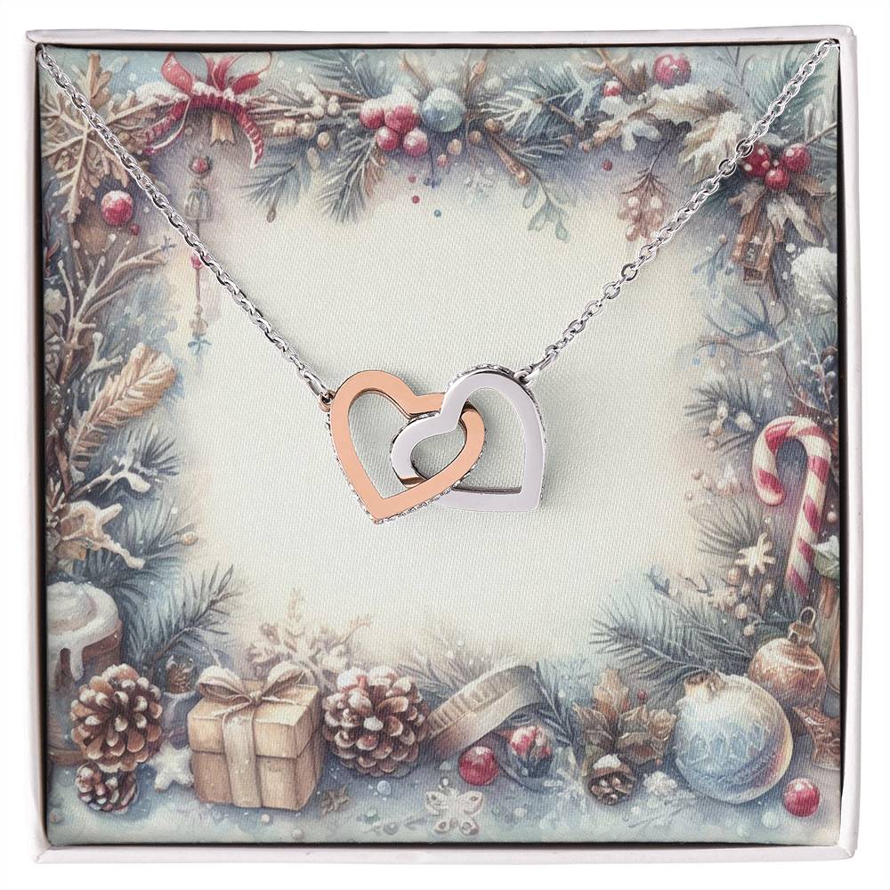 Christmas Background 072 - Interlocking Hearts Necklace