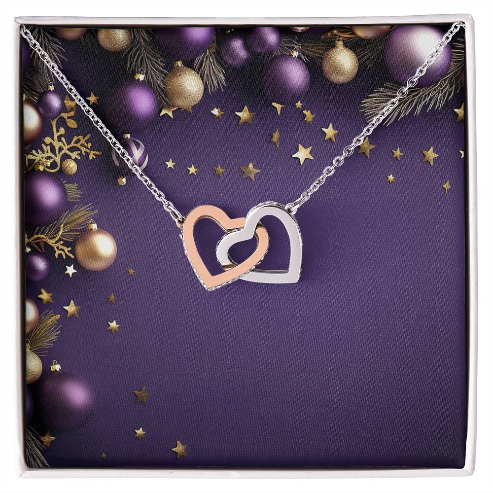 Christmas Background 054 - Interlocking Hearts Necklace