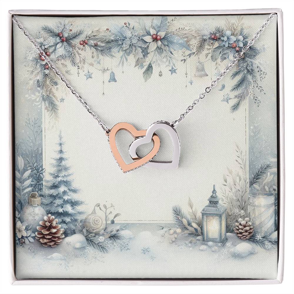 Christmas Background 084 - Interlocking Hearts Necklace