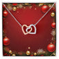 Christmas Background 011 - Interlocking Hearts Necklace