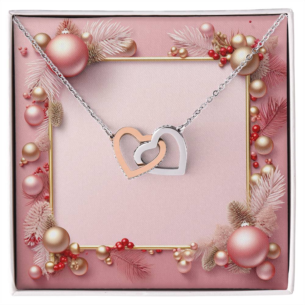 Christmas Background 002 - Interlocking Hearts Necklace