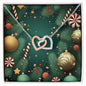 Christmas Background 129 - Interlocking Hearts Necklace
