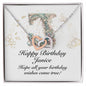 Happy Birthday Janice v01 - Interlocking Hearts Necklace