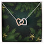 Christmas Background 113 - Interlocking Hearts Necklace