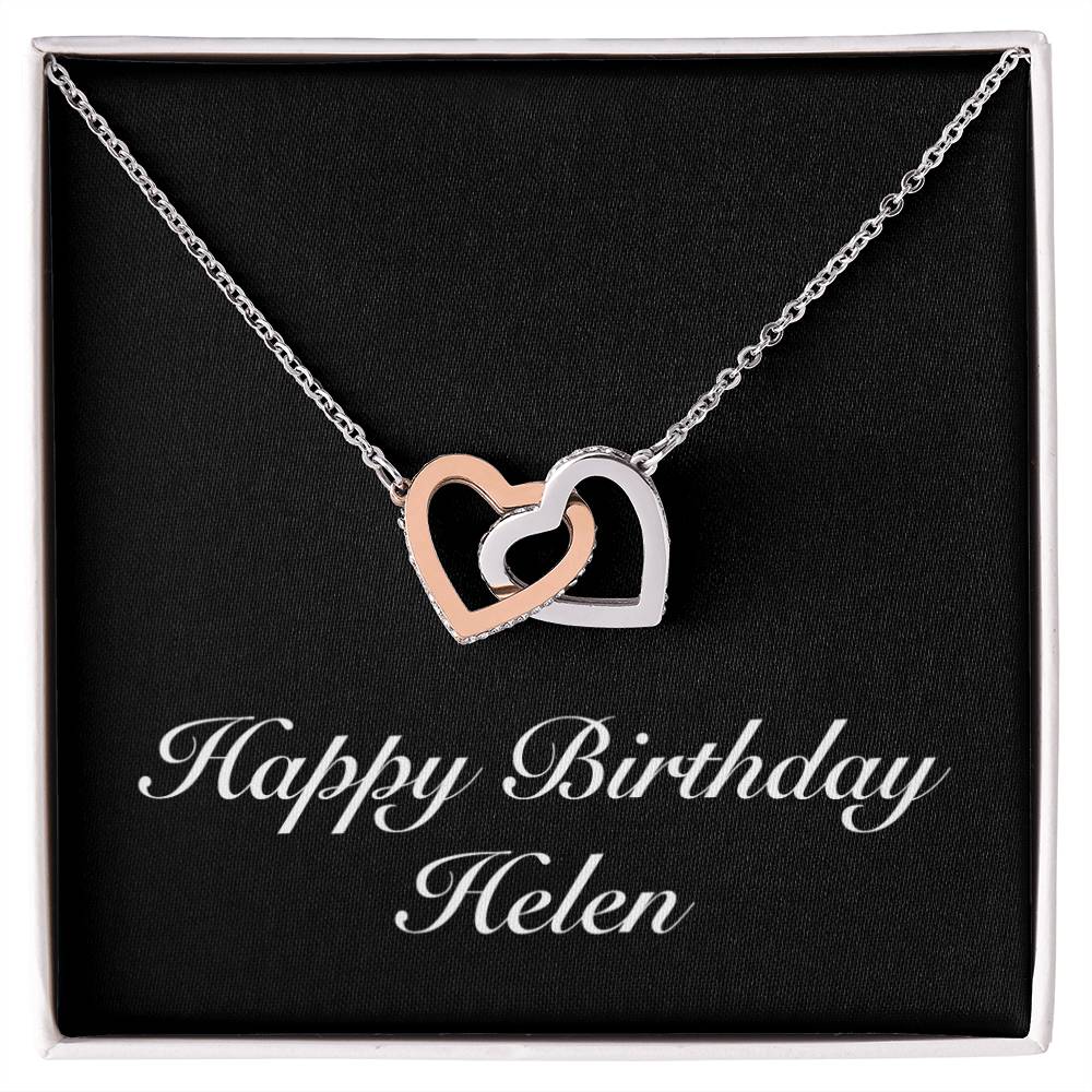 Happy Birthday Helen v2 - Interlocking Hearts Necklace
