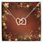 Christmas Background 020 - Interlocking Hearts Necklace