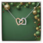 Christmas Background 027 - Interlocking Hearts Necklace