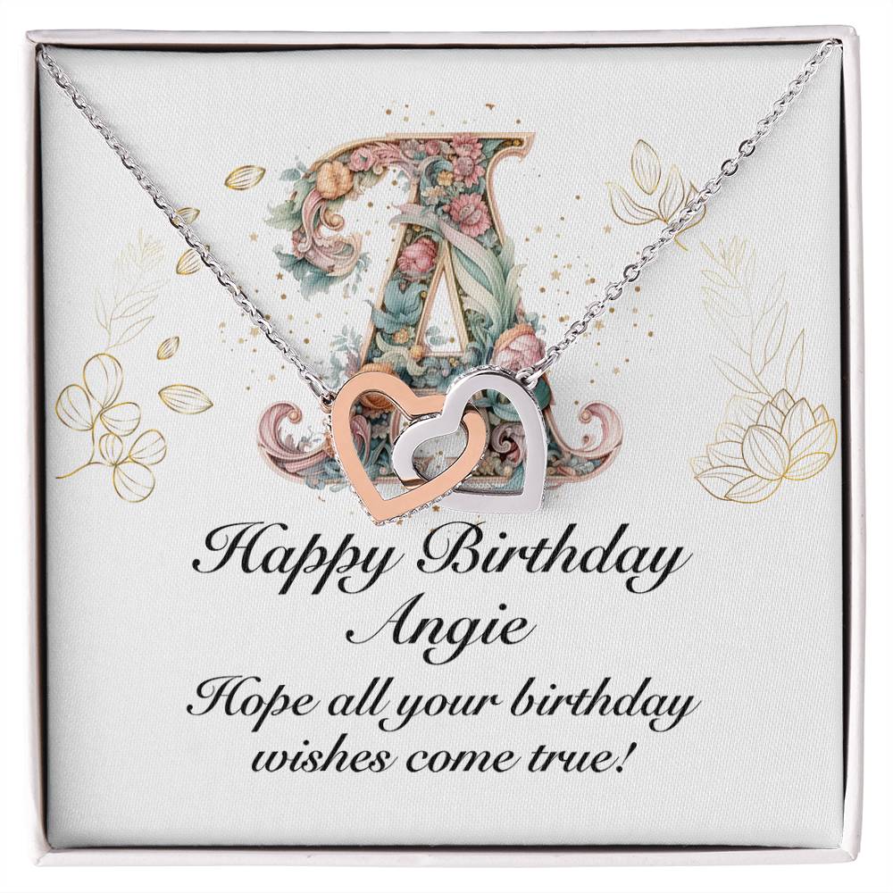 Happy Birthday Angie v01 - Interlocking Hearts Necklace