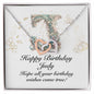 Happy Birthday Judy v01 - Interlocking Hearts Necklace