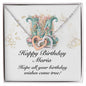 Happy Birthday Maria v01 - Interlocking Hearts Necklace