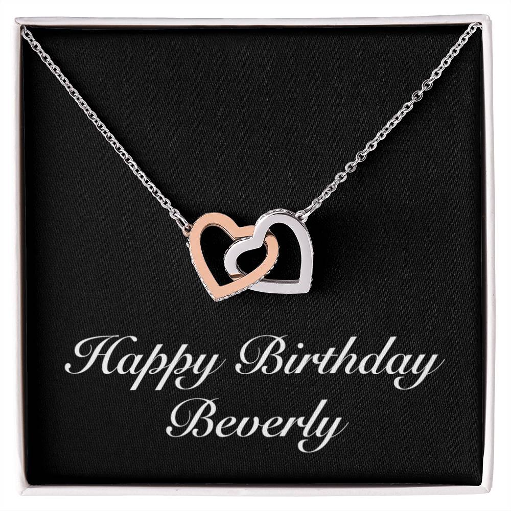 Happy Birthday Beverly v2 - Interlocking Hearts Necklace