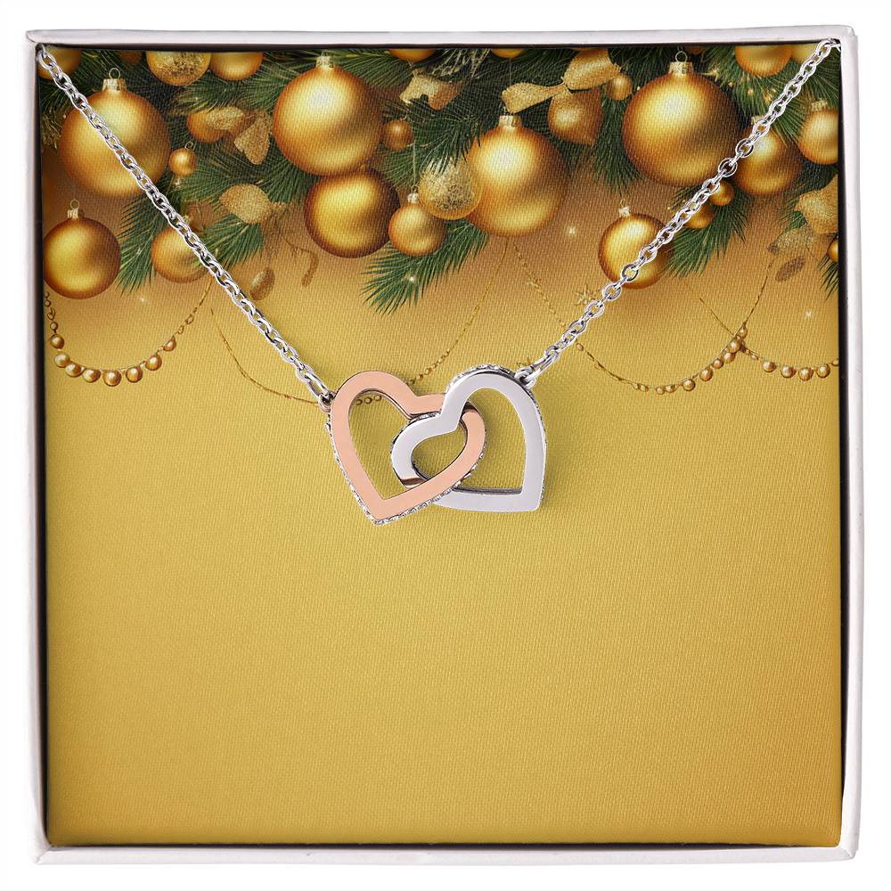 Christmas Background 015 - Interlocking Hearts Necklace