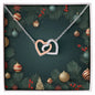 Christmas Background 128 - Interlocking Hearts Necklace