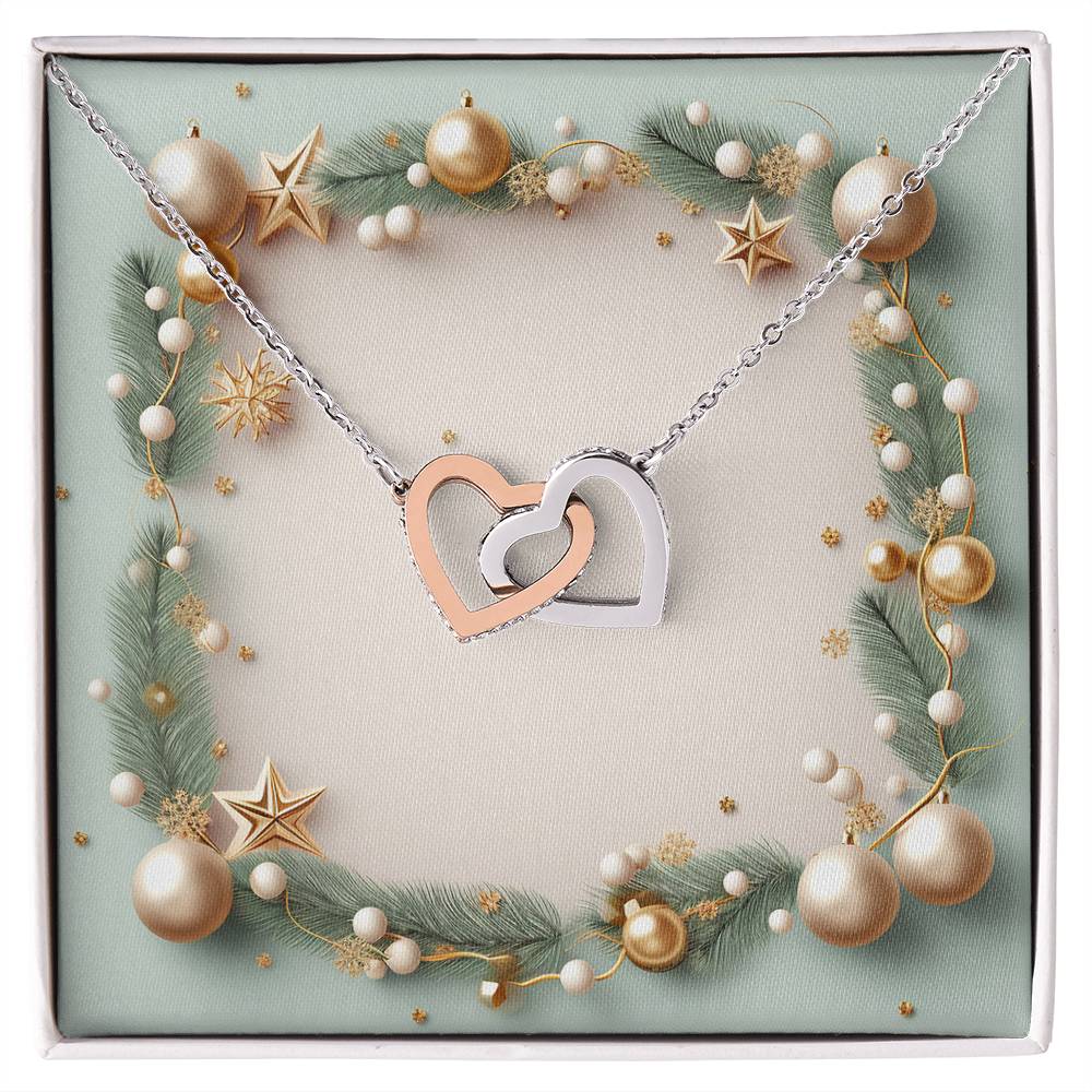 Christmas Background 001 - Interlocking Hearts Necklace