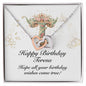 Happy Birthday Teresa v01 - Interlocking Hearts Necklace