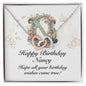Happy Birthday Nancy v01 - Interlocking Hearts Necklace
