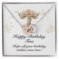 Happy Birthday Tina v01 - Interlocking Hearts Necklace