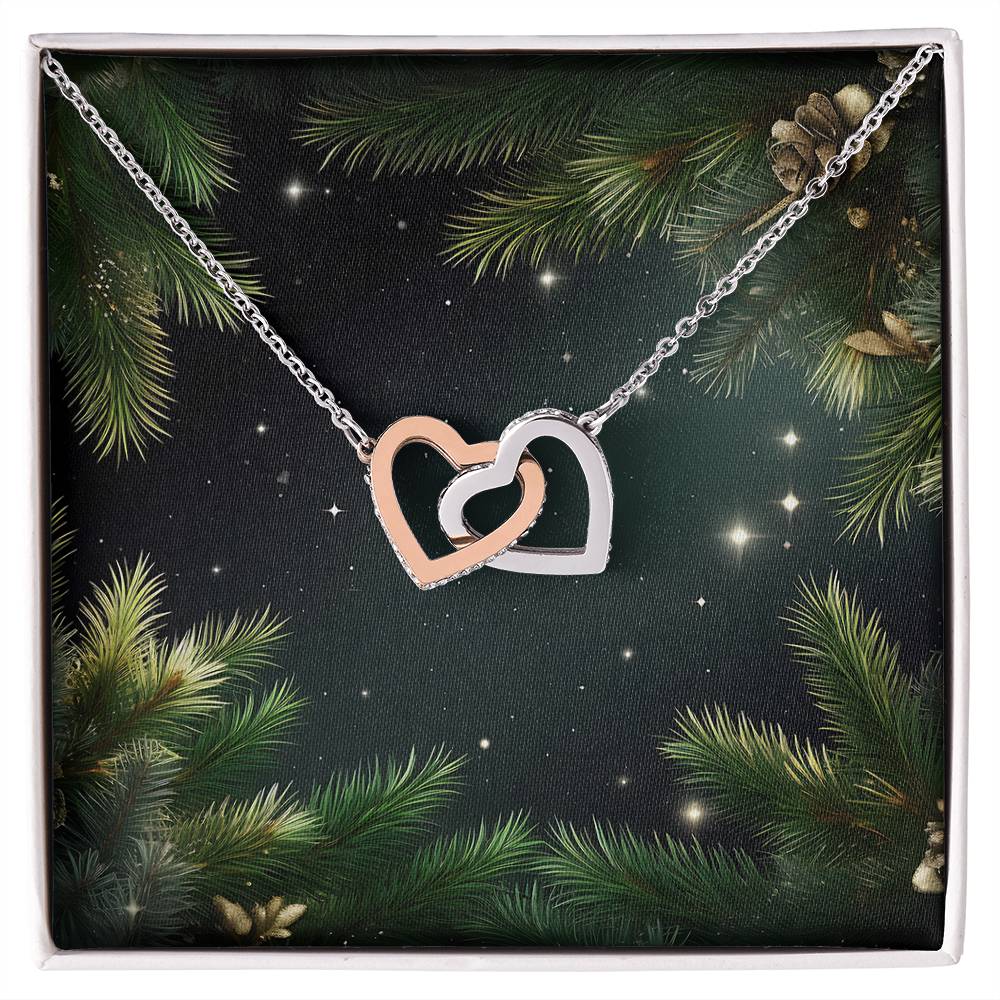 Christmas Background 112 - Interlocking Hearts Necklace