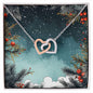Christmas Background 124 - Interlocking Hearts Necklace