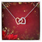 Christmas Background 099 - Interlocking Hearts Necklace