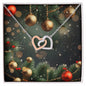 Christmas Background 117 - Interlocking Hearts Necklace