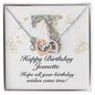 Happy Birthday Jeanette v01 - Interlocking Hearts Necklace