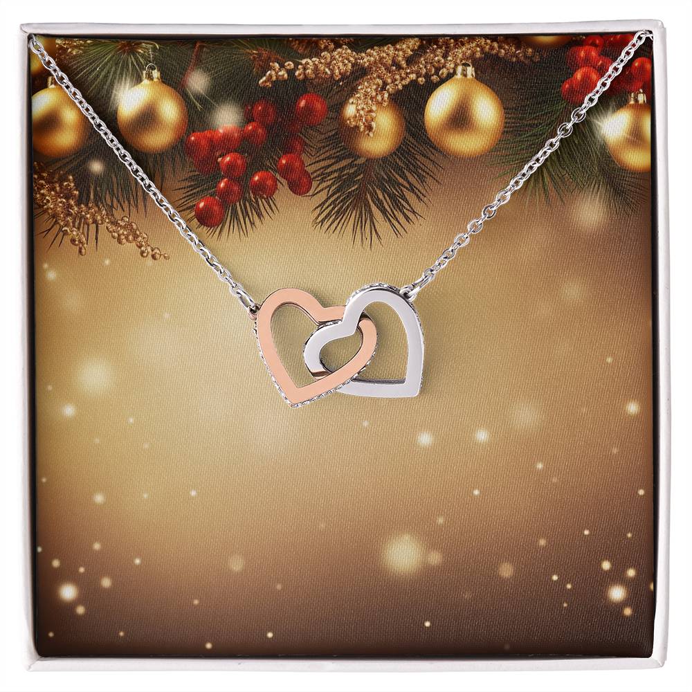 Christmas Background 014 - Interlocking Hearts Necklace