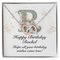 Happy Birthday Rachel v01 - Interlocking Hearts Necklace