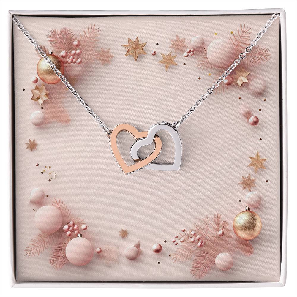 Christmas Background 055 - Interlocking Hearts Necklace