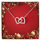 Christmas Background 047 - Interlocking Hearts Necklace
