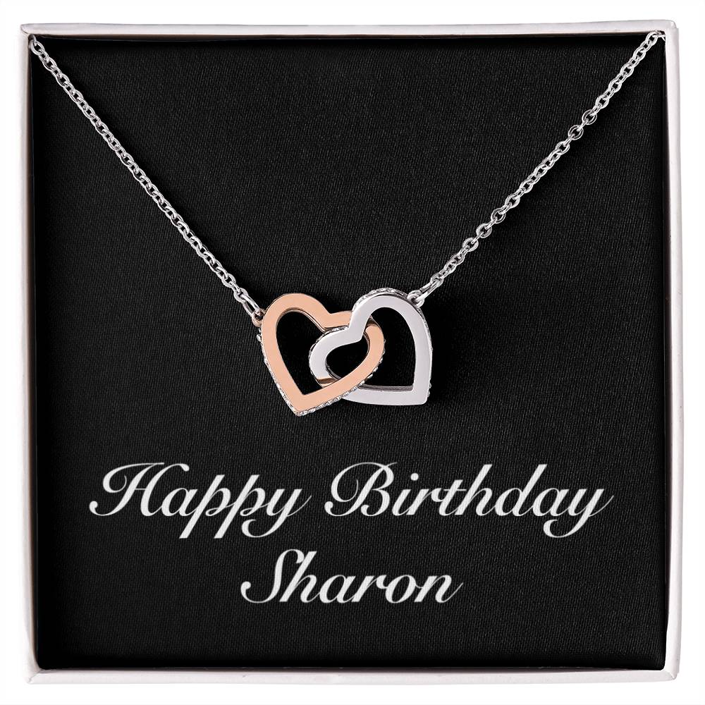 Happy Birthday Sharon v2 - Interlocking Hearts Necklace