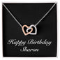 Happy Birthday Sharon v2 - Interlocking Hearts Necklace