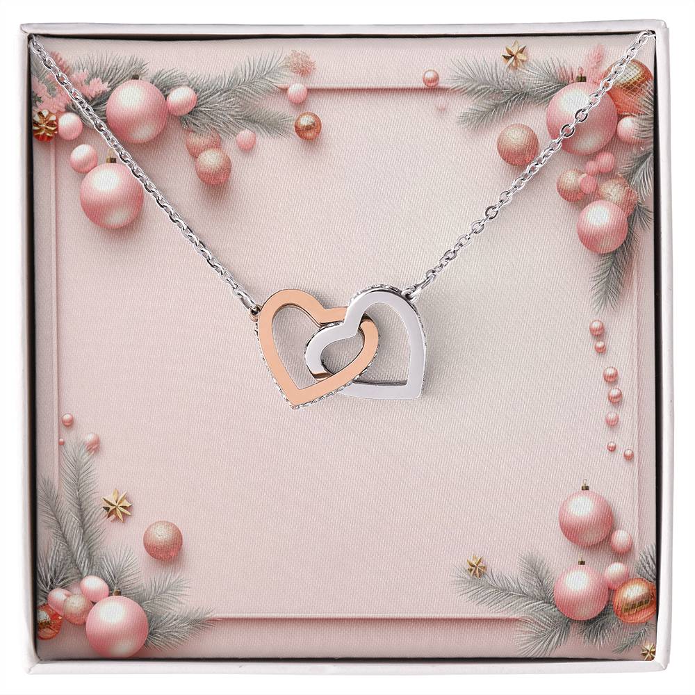 Christmas Background 008 - Interlocking Hearts Necklace