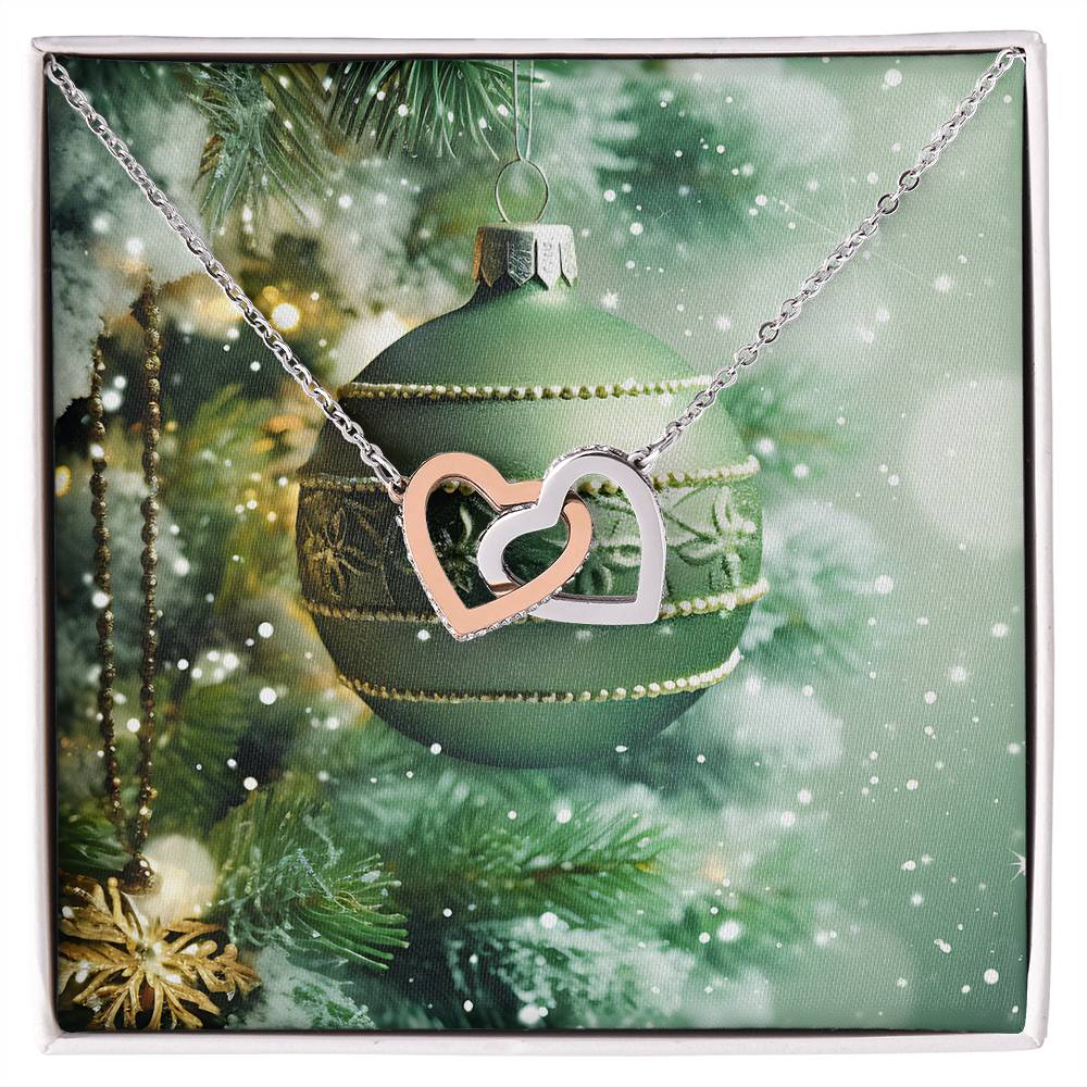 Christmas Background 130 - Interlocking Hearts Necklace