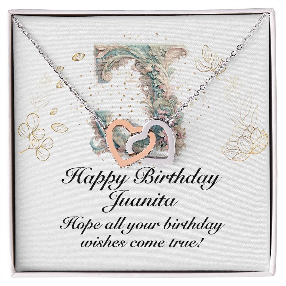 Happy Birthday Juanita v01 - Interlocking Hearts Necklace