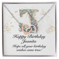 Happy Birthday Juanita v01 - Interlocking Hearts Necklace