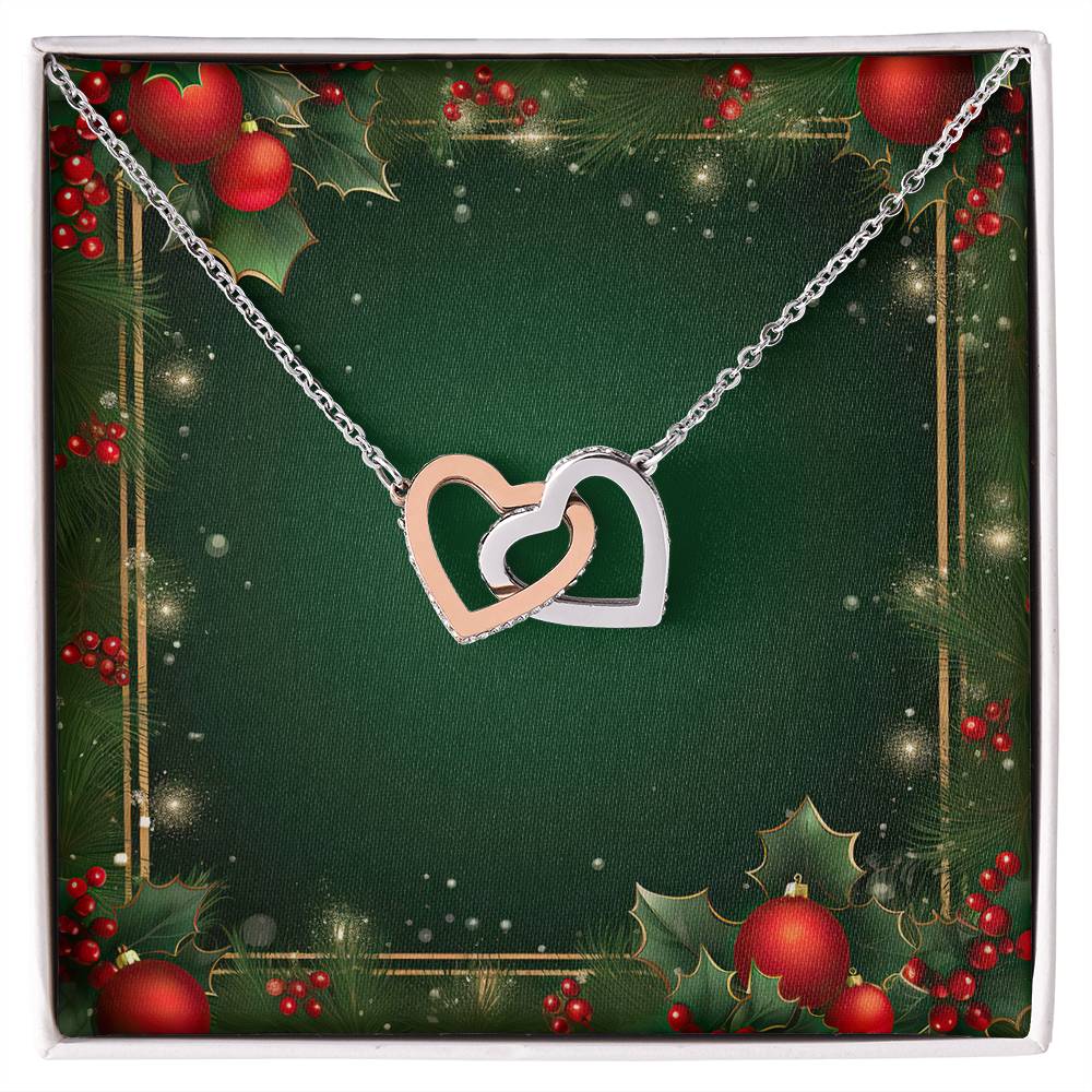 Christmas Background 067 - Interlocking Hearts Necklace