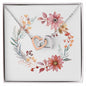 Boho Flowers Wreath Watercolor 20 - Interlocking Hearts Necklace