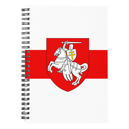 Pahonia And White-Red-White Flag (Belarus) - 6" x 8" Spiral Notebook