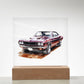 Muscle Car 10 - Square Acrylic Plaque With LED Base
