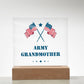 Army Grandmother - Square Acrylic Plaque With LED Base