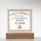 World's Greatest Nurse Author - Square Acrylic Plaque With LED Base