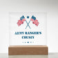 Army Ranger's Cousin - Square Acrylic Plaque With LED Base